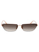 Linda Farrow Rosegold/Mochagrad Titanium Sunglasses