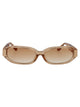 Linda Farrow Honey/ Matt Champagne/ Camel Grad Acetate Sunglasses