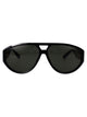Linda Farrow Black/ Yellow Gold/ Grey Acetate Sunglasses