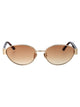 Linda Farrow Light Gold/ Dark T-Shell/Camel Grad Titanium Sunglasses
