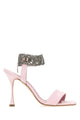 Manolo Blahnik Pastel Pink Suede Lierasan Sandals