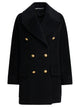 Tagliatore Black Virgin Wool Coat