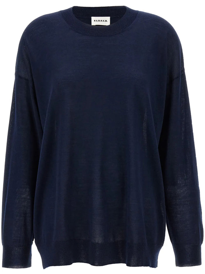 Parosh Linfad Blue Wool Sweater