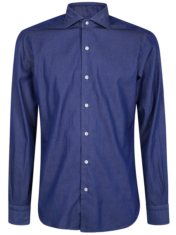 Barba Napoli Dark Denim Shirt