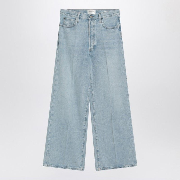 Frame Low Baggy Wide Leg Jeans In Organic Denim