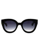 Longchamp Black/Blue Havana Acetate Sunglasses
