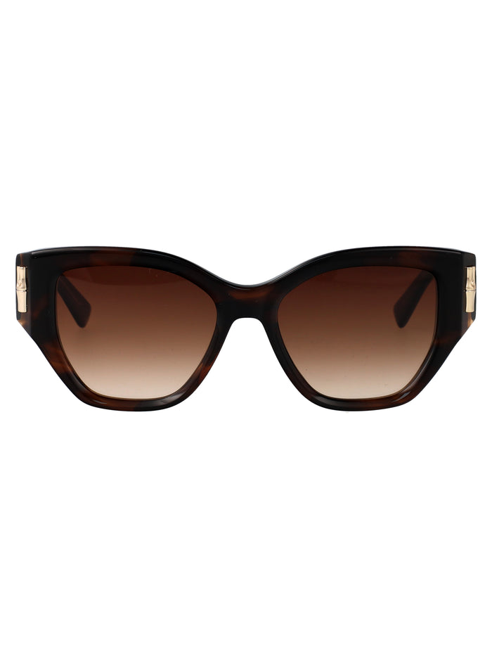 Longchamp Striped Brown Acetate Sunglasses