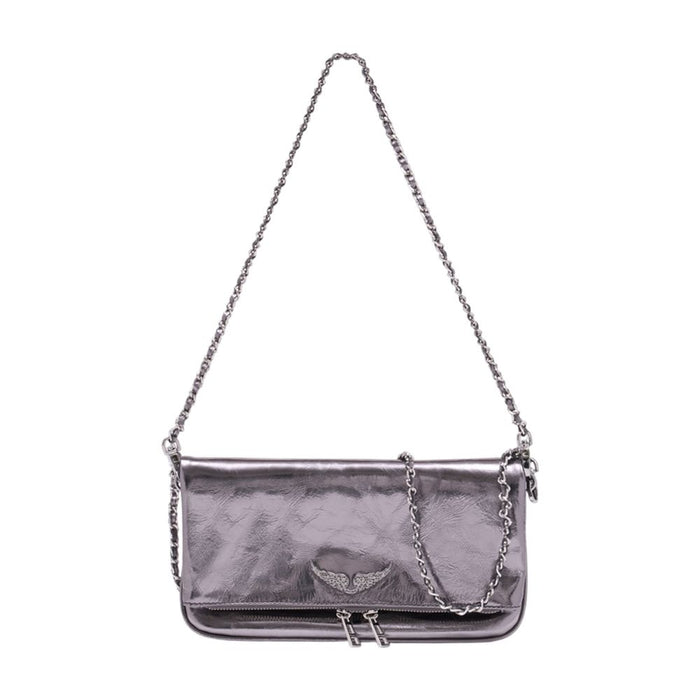 Zadig&Voltaire Metallic Grey Vintage Rock Bag