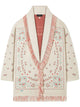 Alanui Beige/Coral Bandana Jacquard Cardigan