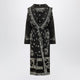Alanui Black Long Bandana Jacquard Cardigan