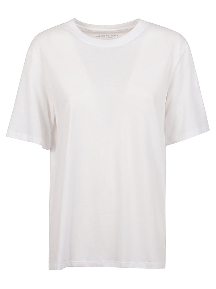 Majestic Cotton Crewneck Top