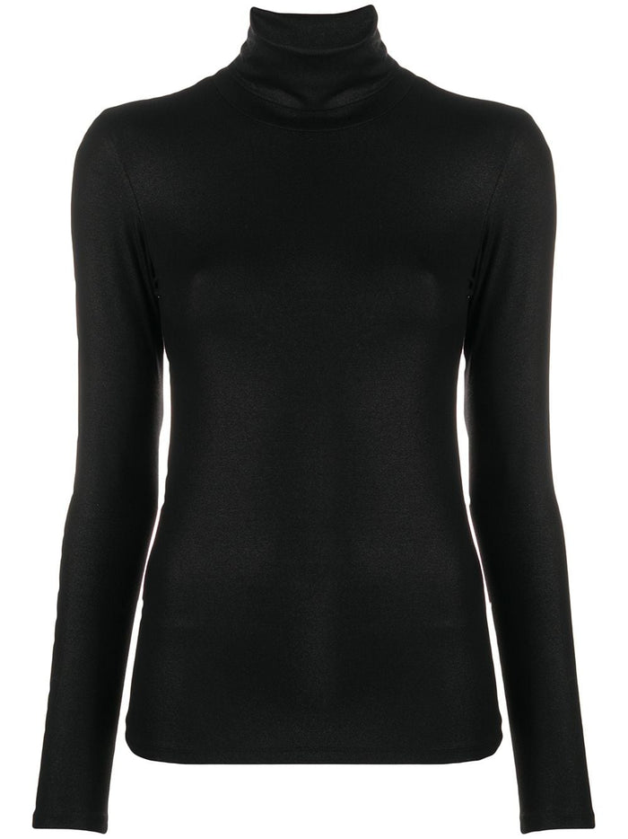 Majestic Lurex High-Neck Sweater