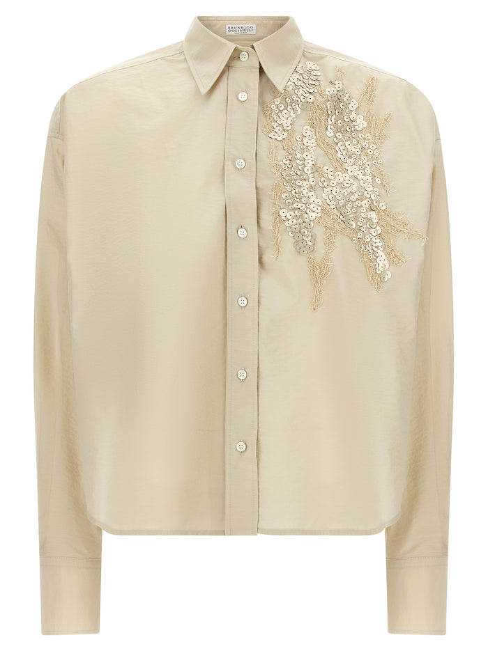 Brunello Cucinelli 'Dazzling Seabed Embroidery' Shirt