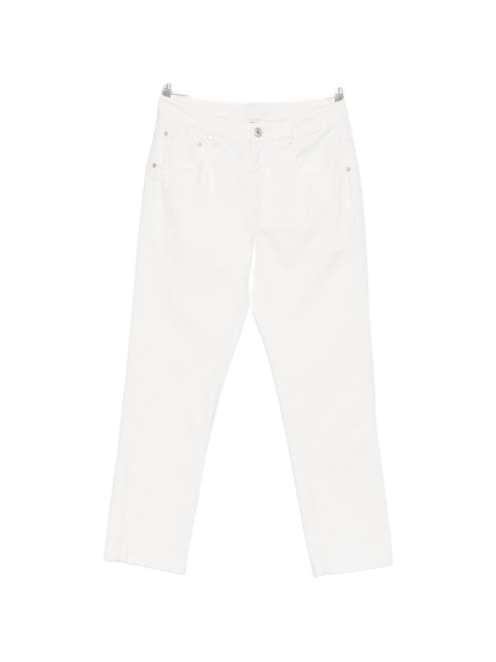 Brunello Cucinelli Cotton Calf Leather Pants