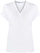 Brunello Cucinelli Silver Trim V-Neck Tee