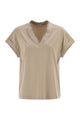 Brunello Cucinelli Stretch Cotton Jersey T-Shirt With Precious Neckline