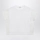 Brunello Cucinelli T-Shirt In Cotton Jersey And Organza In White