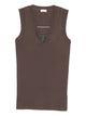 Brunello Cucinelli Stretch Cotton Jersey Tank Top With Precious Faux-Layering