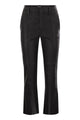 Brunello Cucinelli Stretch Nappa Leather Square Cigarette Trousers With Jewellery