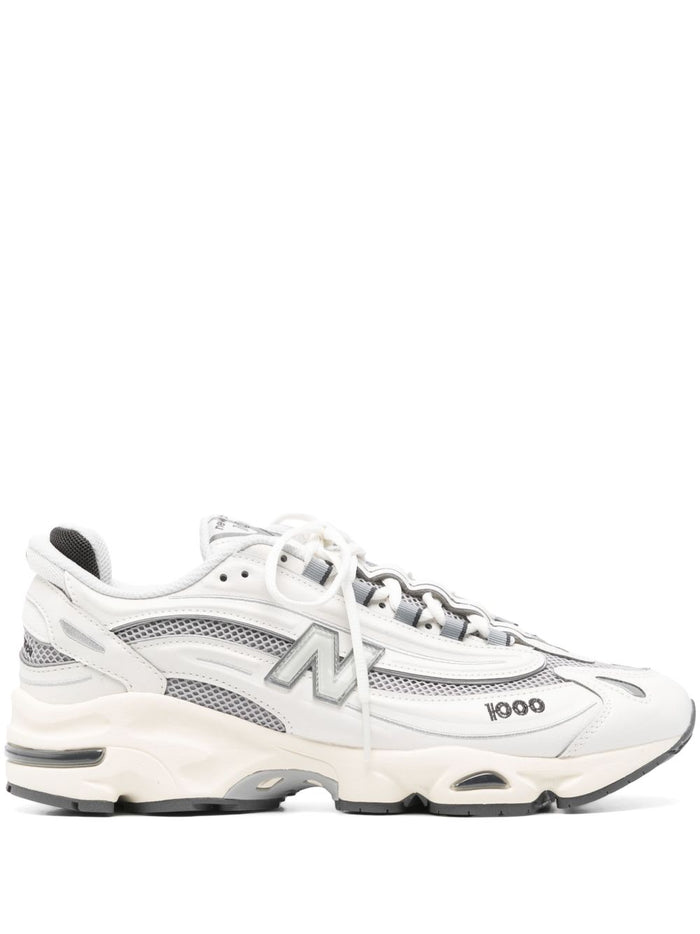 New Balance Grey Calf Leather Sneakers