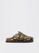 Birkenstock Boston Fur Leopard Sandal Exq
