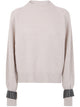 Brunello Cucinelli Ribbed Sweater With Jewel Cuffs