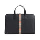 Paul Smith Black Signature Stripe Cow Leather Handbag