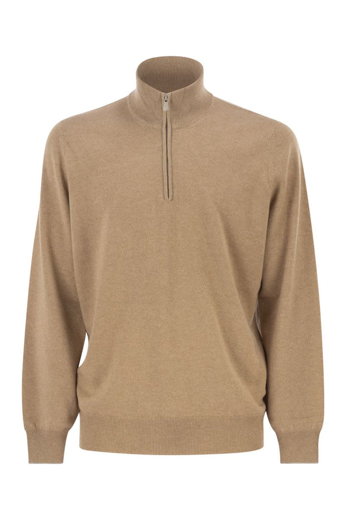 Brunello Cucinelli Cashmere Turtleneck Sweater With Zipper