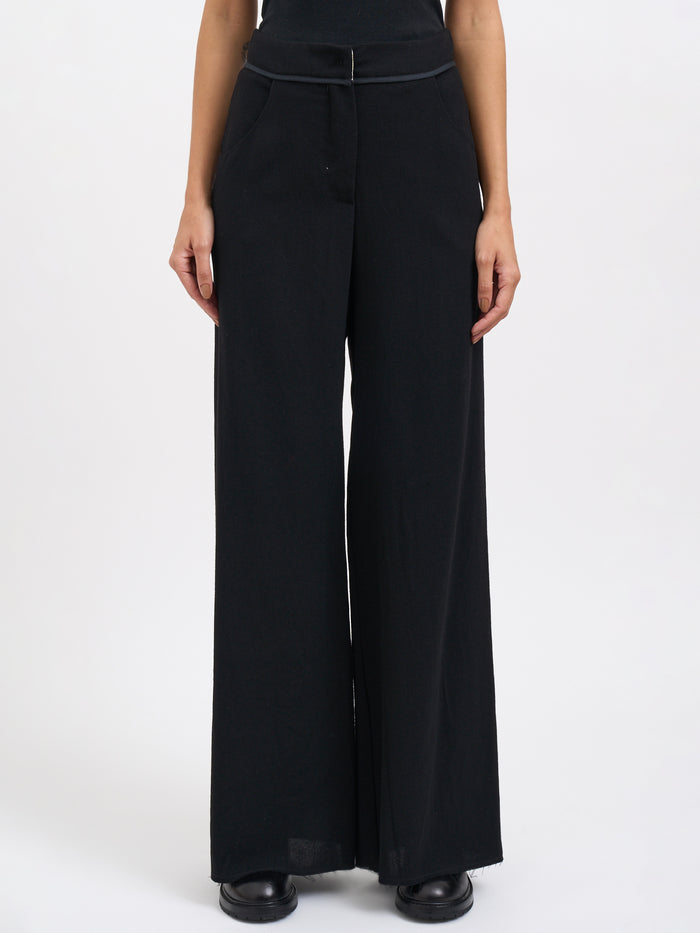 Alessandra Marchi Wide Trousers With Belt