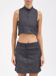 Courregès Denim Mockneck Top