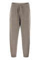 Brunello Cucinelli Cashmere Rib Knit Joggers With Drawstring