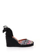 Missoni Espadrilles In Chevron Fabric With Wedge And Ankle Laces