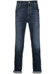 Brunello Cucinelli Navy Blue Cotton Elastane Trousers