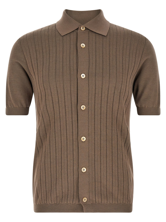 Brunello Cucinelli Operated Ribbed Shirt