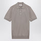 Brunello Cucinelli Light Brown Cotton Knit Polo Shirt