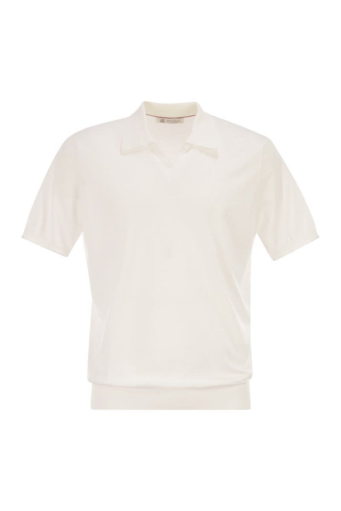 Brunello Cucinelli Cotton Polo Style Sweater