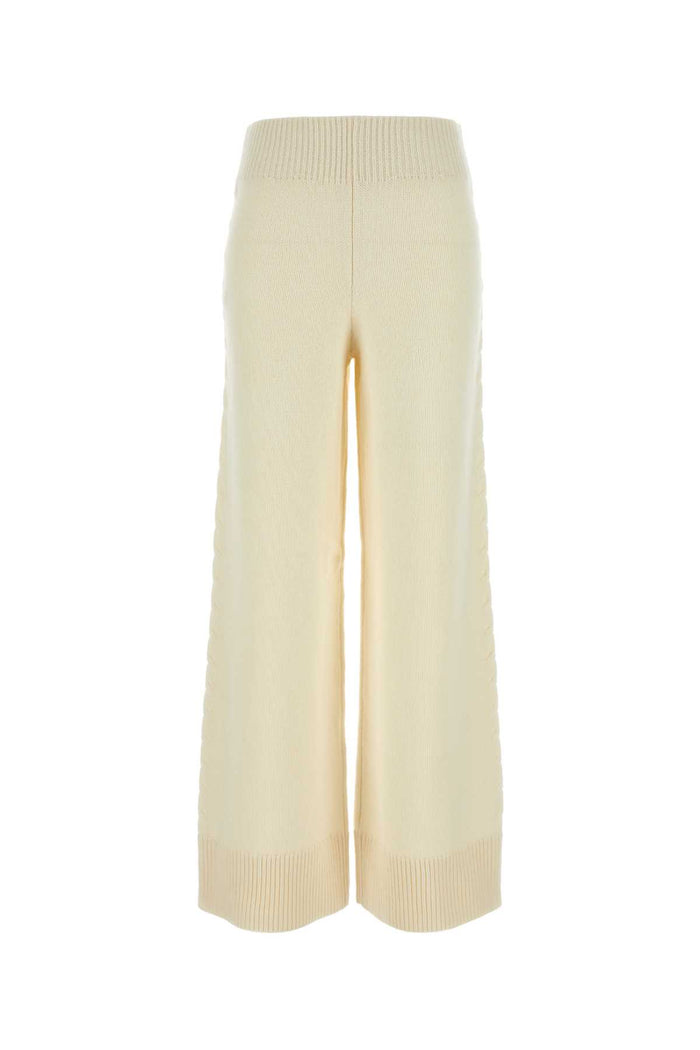 Camilla And Marc Ivory Wool Blend Ash Wide-Leg Pant