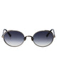 Matsuda Antique Silver - Blue Blue Gradient Metal Sunglasses