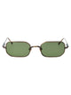 Matsuda Antique Gold Se Green Metal Sunglasses