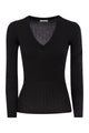 Brunello Cucinelli Lightweight Cashmere And Silk Broad Rib Sweater