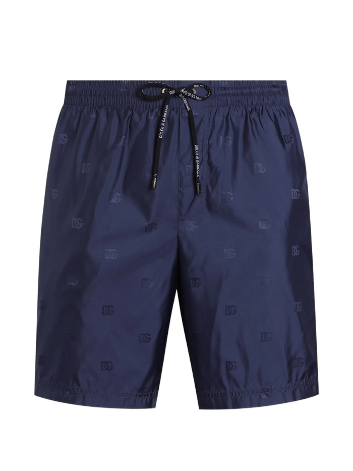 Dolce & Gabbana Swim Trunks With Jacquard Dg Monogram