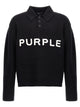 Purple Logo Embroidery Sweater