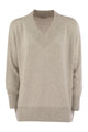 Brunello Cucinelli Cashmere And Silk Sweater With Micro Sequins