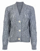 Eleventy Blue Pointelle Knit Sweater