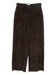 Via Masini 80 Leather Wide-Leg Trousers