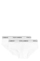 Dolce & Gabbana Set Of Two Cotton Briefs With Logoed Elastic Band