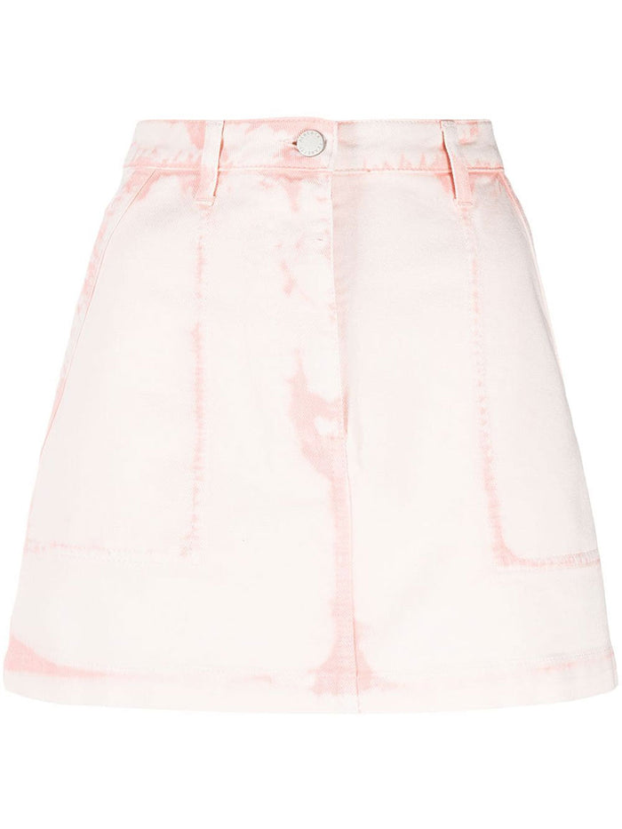 Alberta Ferreti Pink And Purple Cotton Skirt