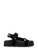 Moschino Couture Black Leather Sandals