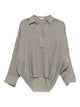Brunello Cucinelli Green Linen Blouse
