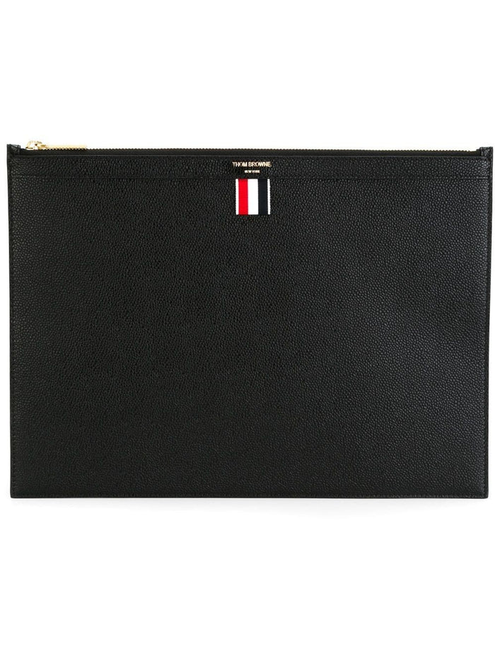 Thom Browne Black Leather Document Case